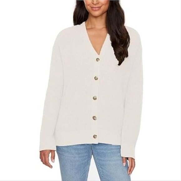 Hudson Los Angeles XXL Cotton Buttondown Cardigan White NWT 6532 - Picture 1 of 9